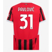 AC Milan Strahinja Pavlovic #31 Fotballklær Hjemmedrakt 2024-25 Kortermet